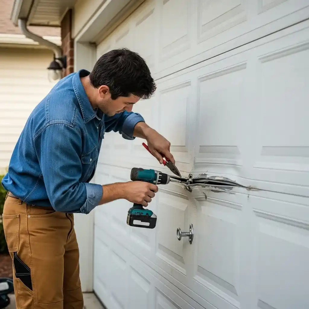 How to Repair a Garage Door Panel
