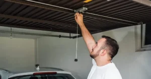 how to open garage door manually